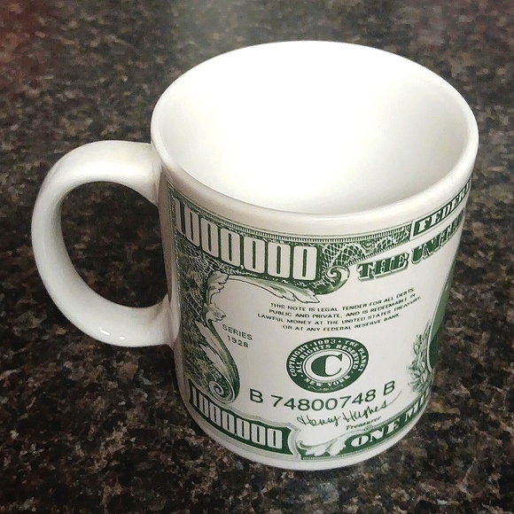 One Million Dollar Bill Coffee Mug - Picture 2 of 4